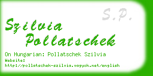 szilvia pollatschek business card